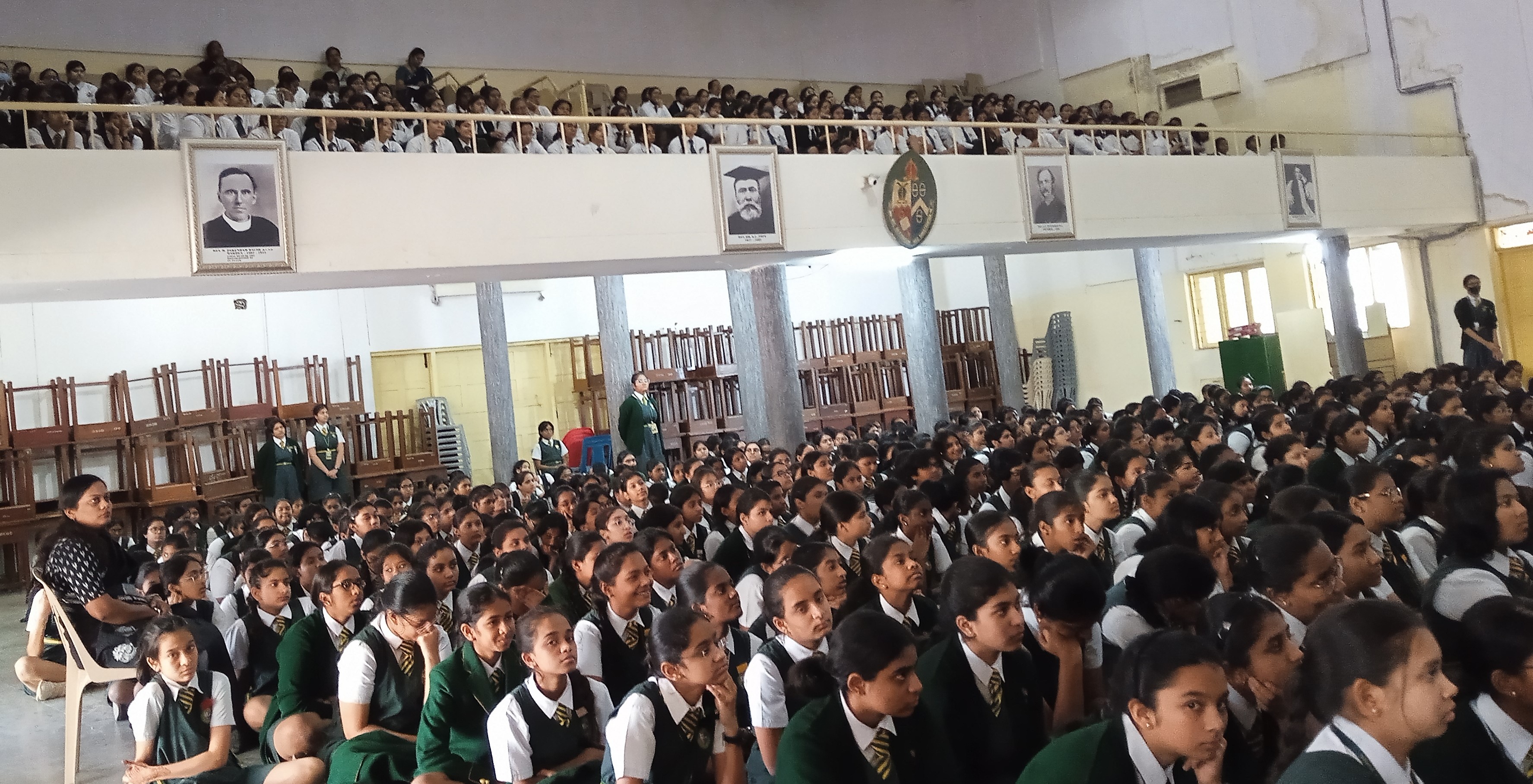 Students listening to Mrs. Sunitha Venkatarathnam as she delved into the psychological effects of bullying